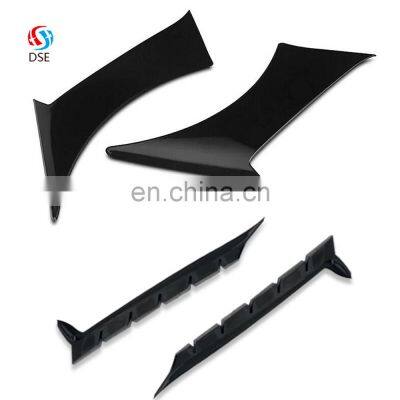 Honghang Factory Manufacture Gloss Black Side Wing Fender Vents, PP Material Side Spoiler For Ford Mustang GT350 Style 2015-2021