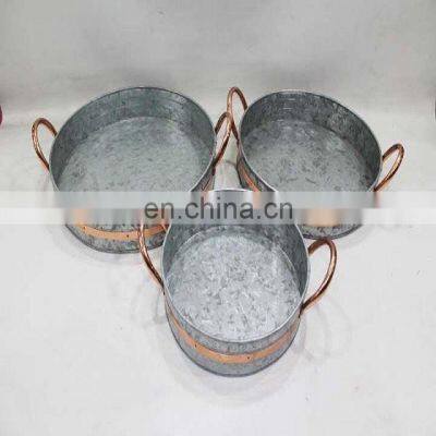 galvanized tray with handle