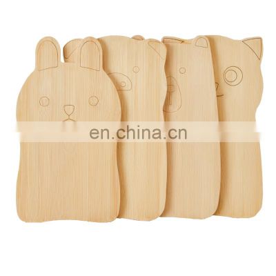 Creative children's auxiliary chopping board Household bamboo and wood fruit chopping board baby special small cutting board