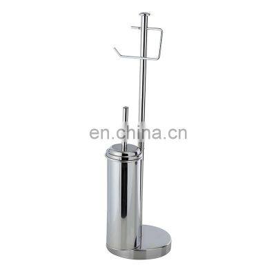 Bathroom floor standing toilet paper holder accessories stainless steel toilet paper roll holder