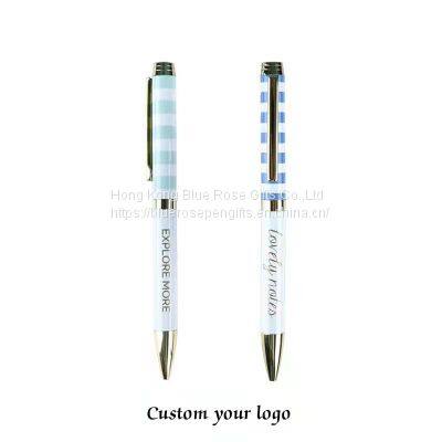 New Style High-end Metal Ballpoint Pen With Full Design Thermal Transfer Custom Logo Yiwu Pen