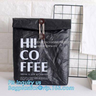 Durable Tyvek Lunch Bag, DUPONT PAPER, Foldable Insulated, Fibers Innovation Bag Thermal Bag Food Bags