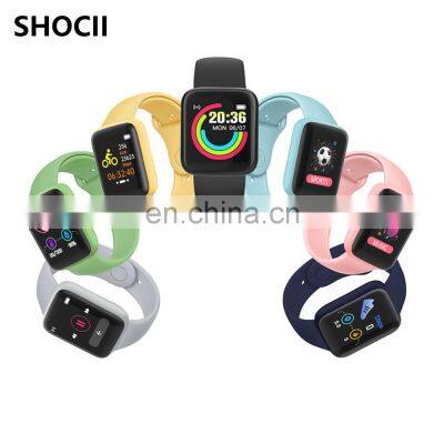 Amazon hot Sale smart watch y68 new wrist bracelet band blood pressure sport wristband fitness tracker D20 smartwatch