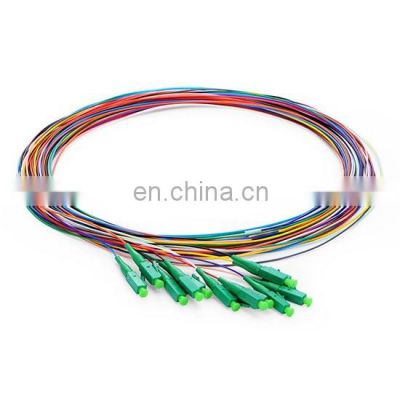 12 Fibers LC APC 9125 Single Mode Color-Coded Fiber Optic Pigtail