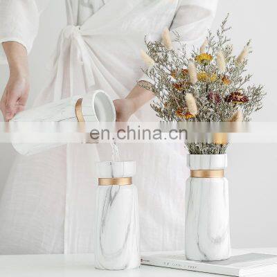 Home Decor Luxury Wedding Centerpieces & Table Decorations House Ornament Unique Rustic Centerpiece Marble Stoneware Vase