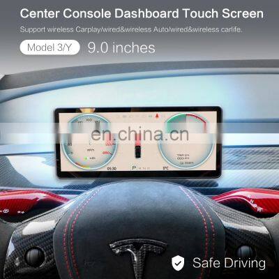 Car Center Consoles Lcd Dashboard Instrument Panel Multimedia Linux GPS Navigation Touch Screen Display For Tesla Model 3 Y photo-2