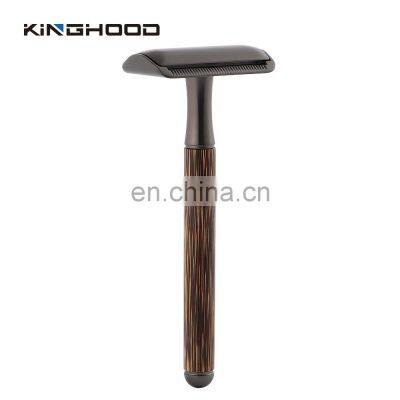 Bamboo Wood Handle Shaving Safety Razor Double Edge Safety Razor Christmas Present photo-2