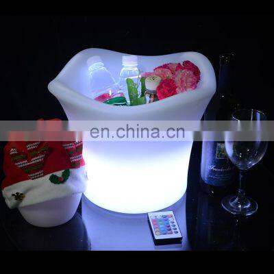 LED Ice Bucket Multiple Capacity Custom Logo Waterproof with Colors Changing Glowing Plastic led ice buckets custom large