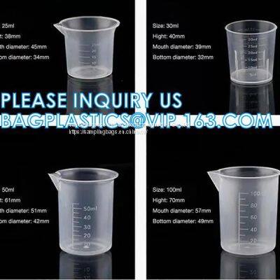 50ml 100ml 150ml 200ml 250ml 300ml 400ml 500ml Graduated Measuring Cups Plastic Beaker photo-3