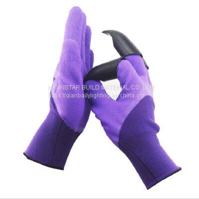 Rubber Lawn Worker Gloves Horticultural Creative Comfortable Latex Garden Gloves with Claws