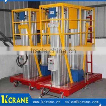 Self-propelled aluminum hydraulic lift platform, telescopic lifters