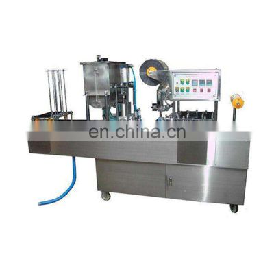 yoghourt cup filling and sealing machine