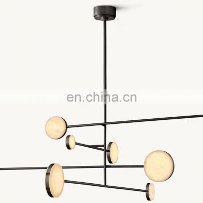 Custom Alabaster Pieces Chandelier for Living Room Pendant Light Copper Lamp Decorative Lighting Dining Modern Chandelier