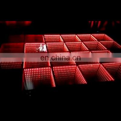 Led floor 3D mirror magic abyss colorful change stage lighting luminous floor tiles dance panel quadrel brick lamp