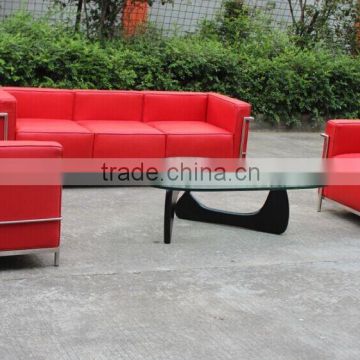 Replica stainless steel frame French Designer Sofa red color Le Corbusier LC3 sofa set modern simple sofa set design