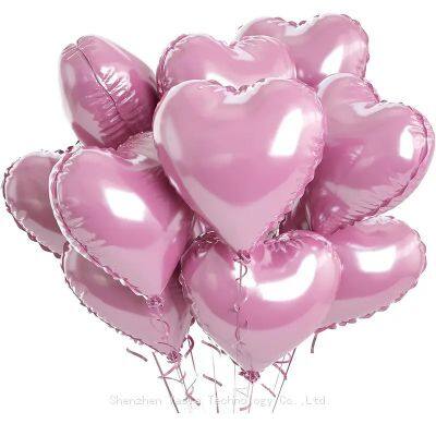 Factory Direct 18inch Heart Shaped Foil Balloon Wedding Valentine's Day Bridal Decoration Wholesale