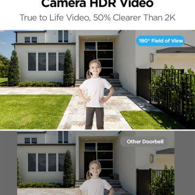 OEM Home Security Electronic Talking Doorbell WIFI Dual Lens Camera Doorbell 3MP 2MP Dual Camera Door Bell With Storage Chime photo-4