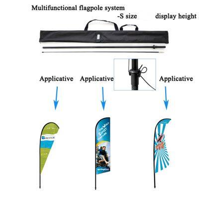 WZRODS Promotional Event Banner – Lightweight Feather/Blade Design With Carbon Composite Pole for Advertising photo-3