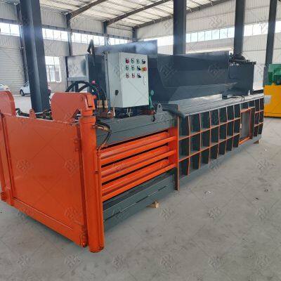 Scrap Cardboard Paper Clothes Cotton Pet Plastic Straw Press Baler Machine