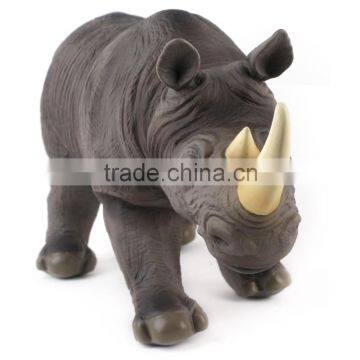 Hot Sell Cool Dinosaur Toys Vinyl 17'' Black Rhinoceros Toy For Children X012 photo-5