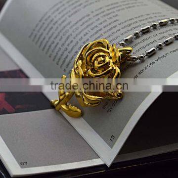 Fashion Jewellery Accessory Artificial Flowers Rose Gold Plated Mother'S Day Pendant photo-3