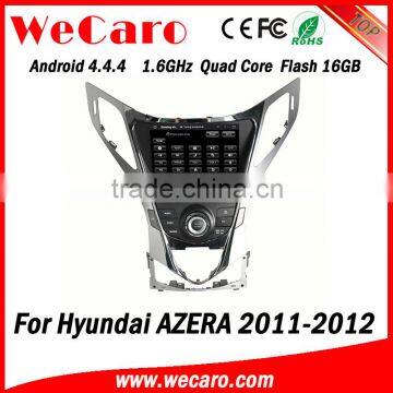 Wecaro WC-HU8068 Android 4.4.4 car dvd player touch screen touch screen car dvd gps for hyundai azera WIFI 3G bluetooth