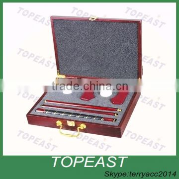 Golf Executive Travel Putter Set in Wood Case