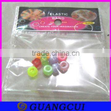 DIY acrylic rubber bracelet accessory metallic glow in dark glitter beads