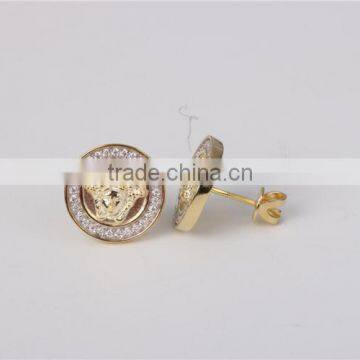 China Factory Custom Cubic Zicon 925 Silver Hip Hop Earring 2016 photo-3