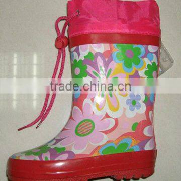 Children Rubber Rain Boots Girls Wellington Boots
