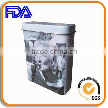 high quality rectangular smoking tin box