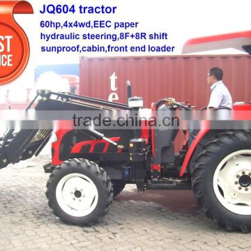 60hp 70hp 80hp 4wd tractor with front end loader,cabin,A/C,EEC paper