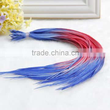 2015 Hot Selling Fashion Ombre Real Rooster Fether Hair Extension