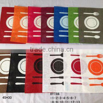 2016 recycled cheap decorative hand-made paper placemat for restanrant disposble