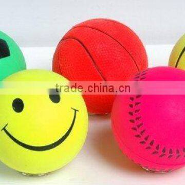 mini neon rubber foam toy ball