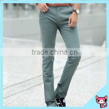 Best Quality 100% Cotton Solid Color Men Leisure Pants