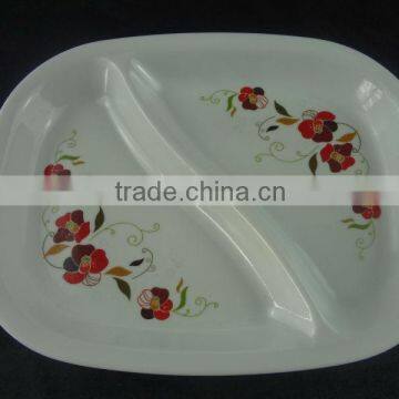 New design 2 divided melamine trays