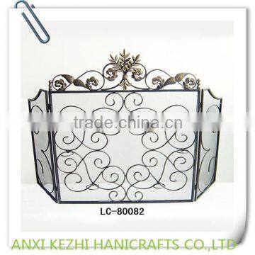 iron folding fireplace screen