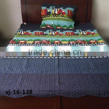 Large stock baby soft quilt single size bedding set