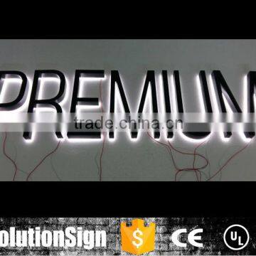3d illuminated mirror stainless steel sign letters