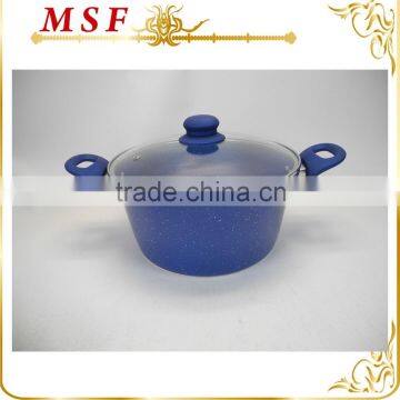 MSF-6659 Stock pot 26cm high pot marble non stick coating interior special for Mexican market