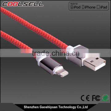 High Quality Mfi Certified With Fashion PU Leather 8pin USB Data Sync Charge Cable for IPhone 5/6 photo-4