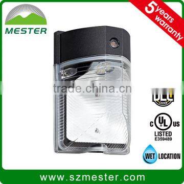 Mini wall pack Mester LED wall mount with 25W 2200lm 5 years warranty UL and DLC certificate