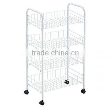 practical 4 Tier movable metal kitchen basket