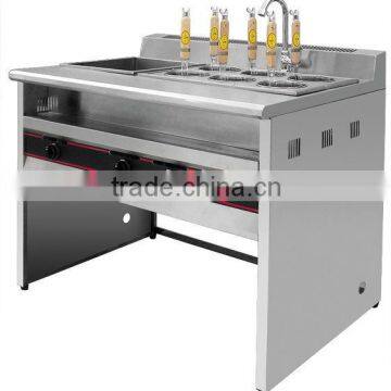 Catering equipment gas noodle cooking machine with Bain Marie