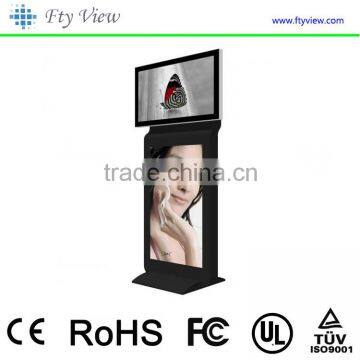 Supermarket display advertising, New double screen design, LCD touch panel, HD digital ad player