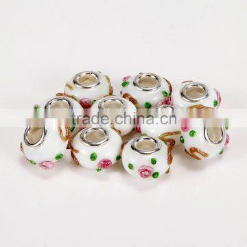 Hot Selling Murano Lampwork 10 pcs White Color Style #1 Glass Beads Loose Beads