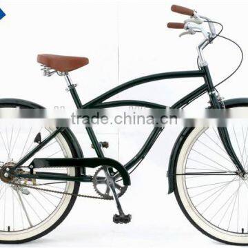 factory price 26 inch hi-ten steel frame men's single speed beach cruiser bike