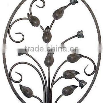 wrought iron ornamental scroll component for balcony railing