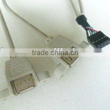 USB 2 port bracket panel cable